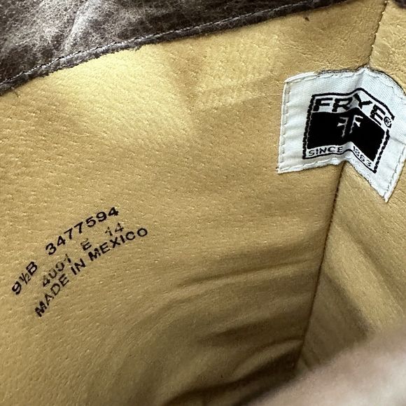 Frye Boots Womens 9.5 B Jane Knee High Tall Cuff Riding Brown Leather 2.75" Heel - Picture 10 of 13